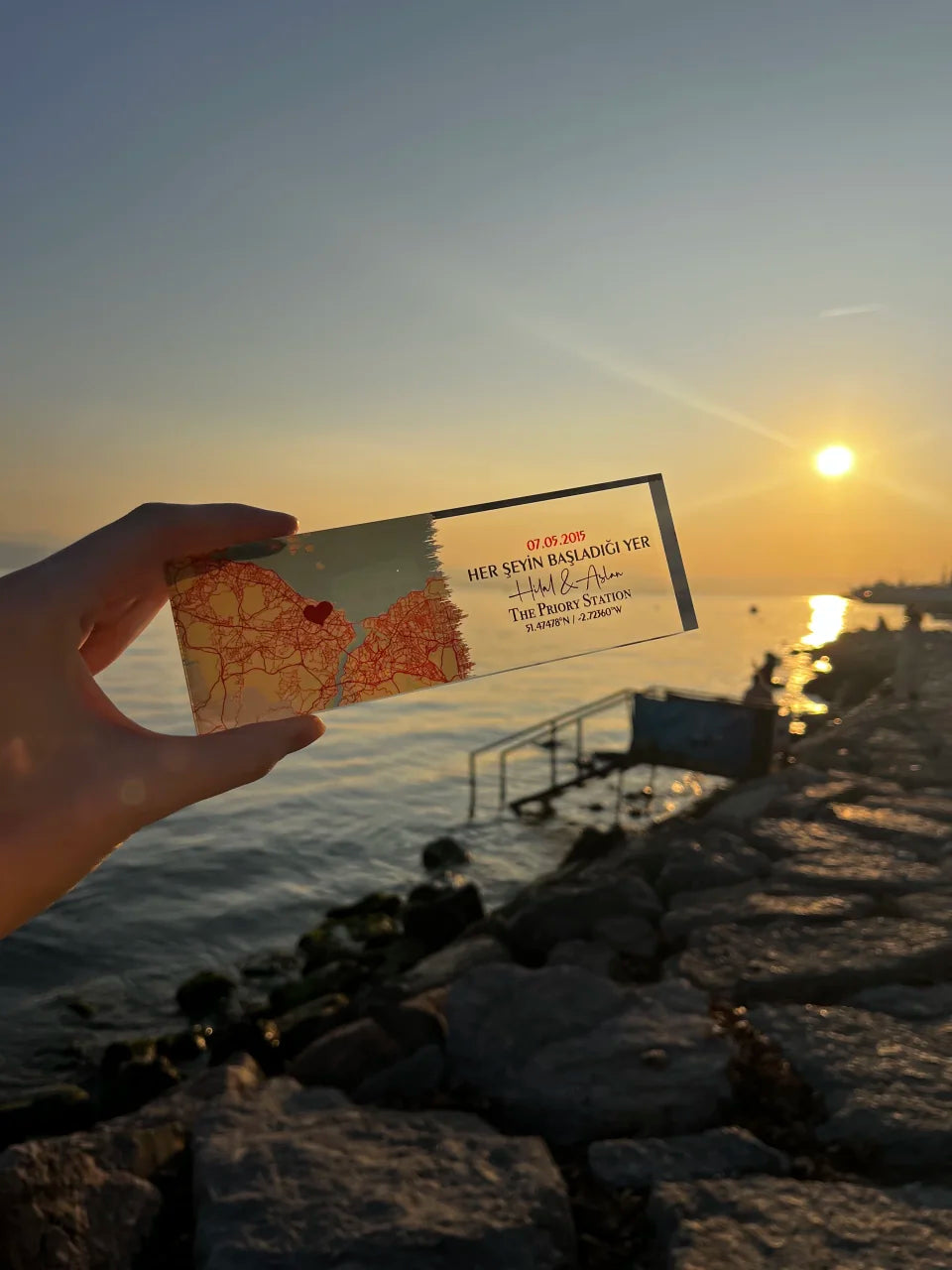 📍✨ Her Şeyin Başladığı Yer Map Anı Plaketi: Anılarınızı Sanata Dönüştürün! ❤️🗺️