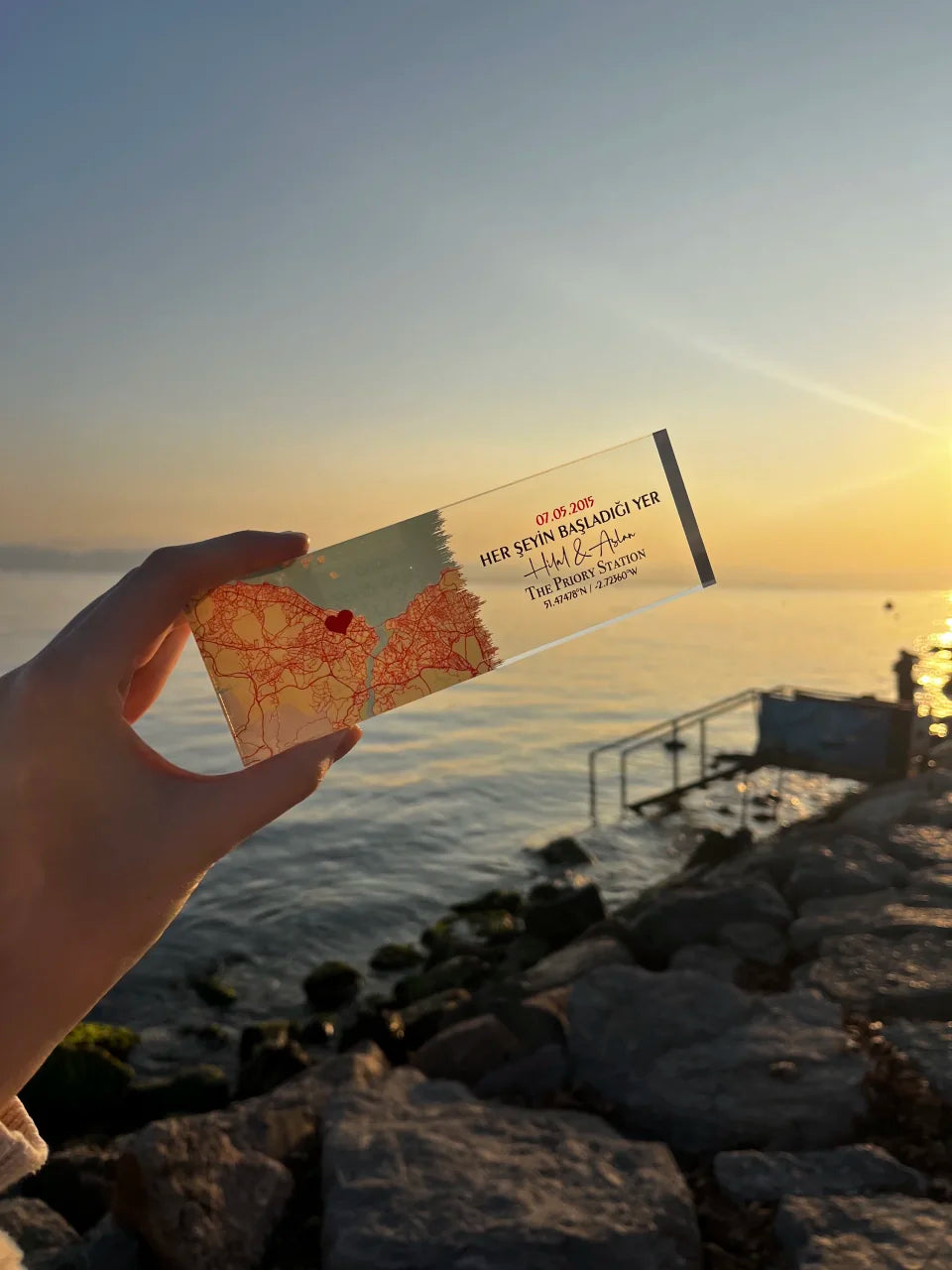 📍✨ Her Şeyin Başladığı Yer Map Anı Plaketi: Anılarınızı Sanata Dönüştürün! ❤️🗺️