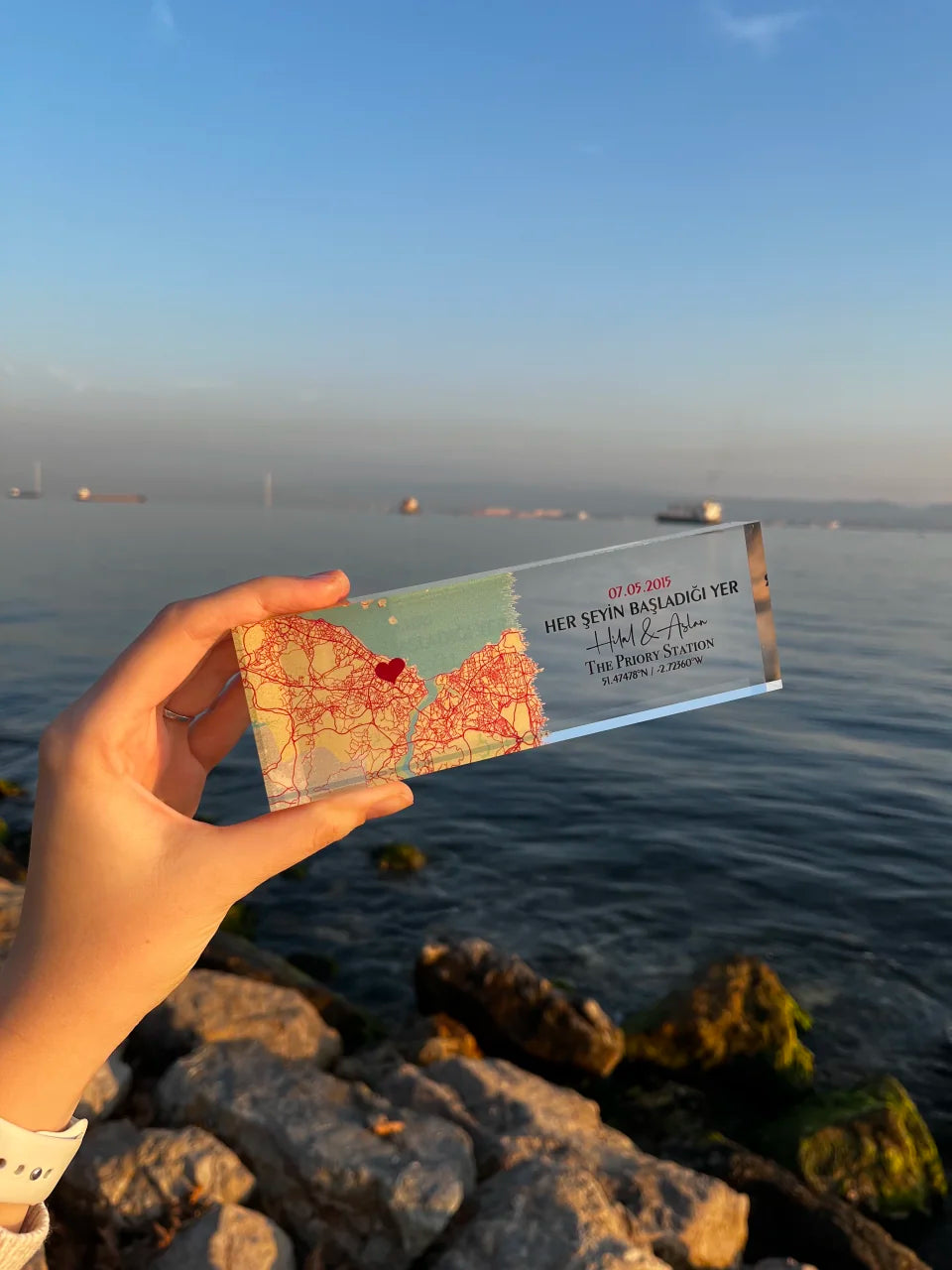 📍✨ Her Şeyin Başladığı Yer Map Anı Plaketi: Anılarınızı Sanata Dönüştürün! ❤️🗺️