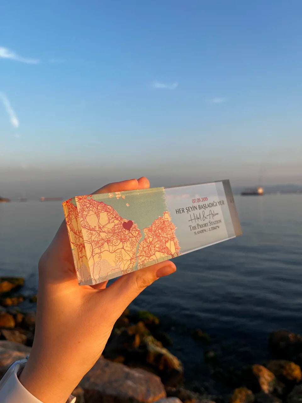 📍✨ Her Şeyin Başladığı Yer Map Anı Plaketi: Anılarınızı Sanata Dönüştürün! ❤️🗺️